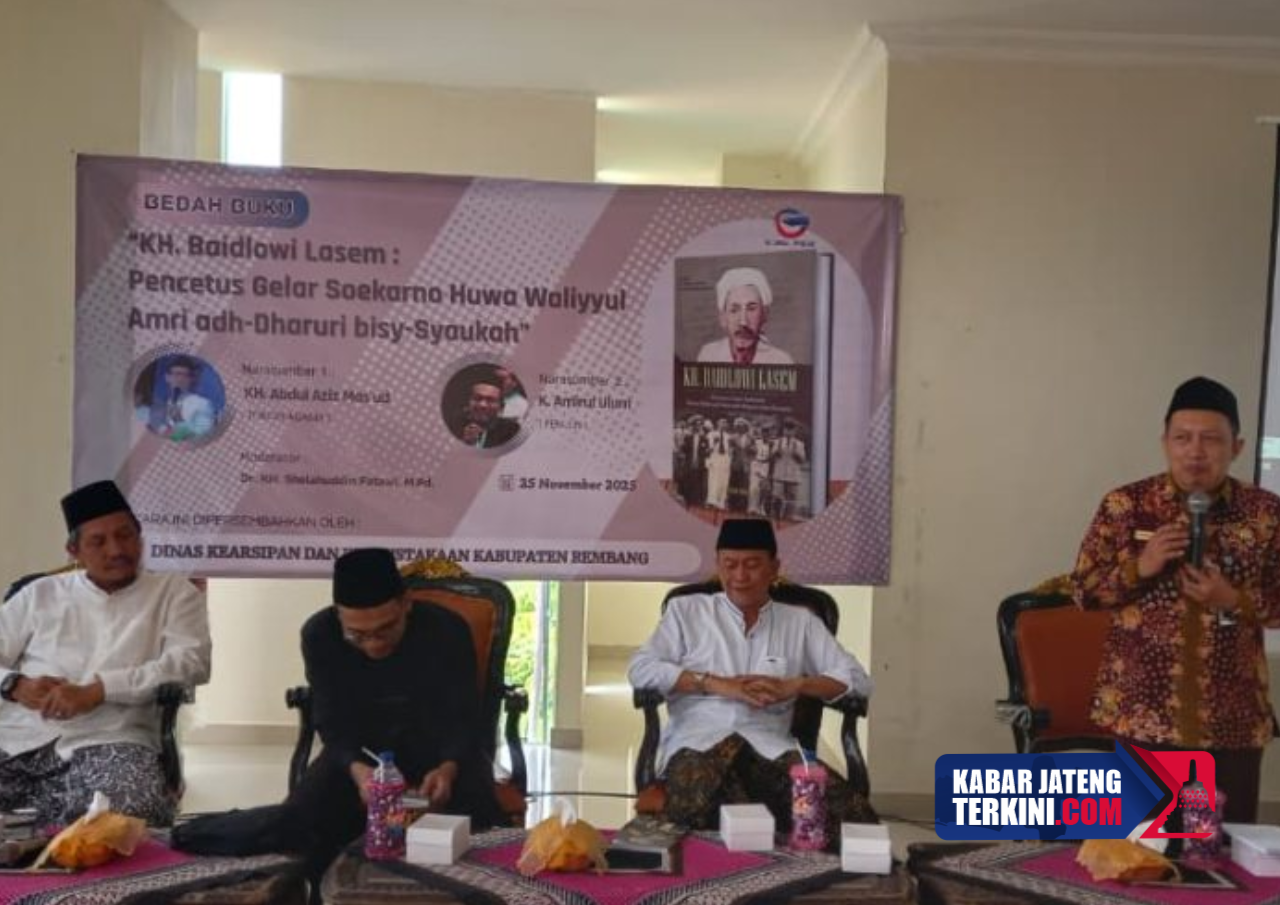Dinarpus Rembang Upayakan Penguatan Literasi melalui Bedah Buku KH. Baidlowi