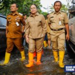 Wali Kota Semarang, Agustina saat meninjau kondisi banjir/jatengprov