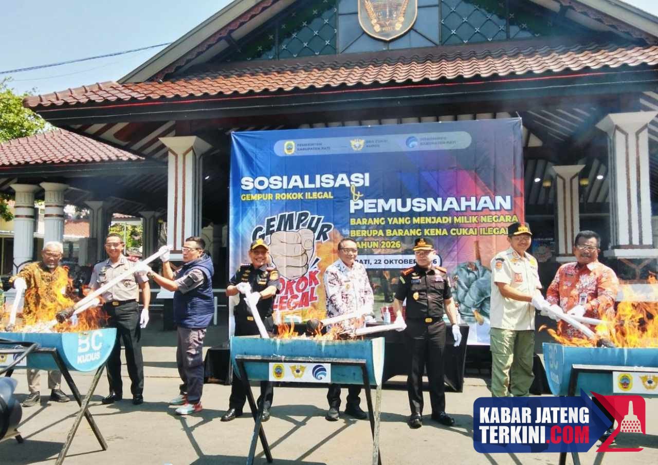 Jutaan Batang Rokok Ilegal di Pati Dimusnahkan, Kerugian Lebih dari Rp2 M